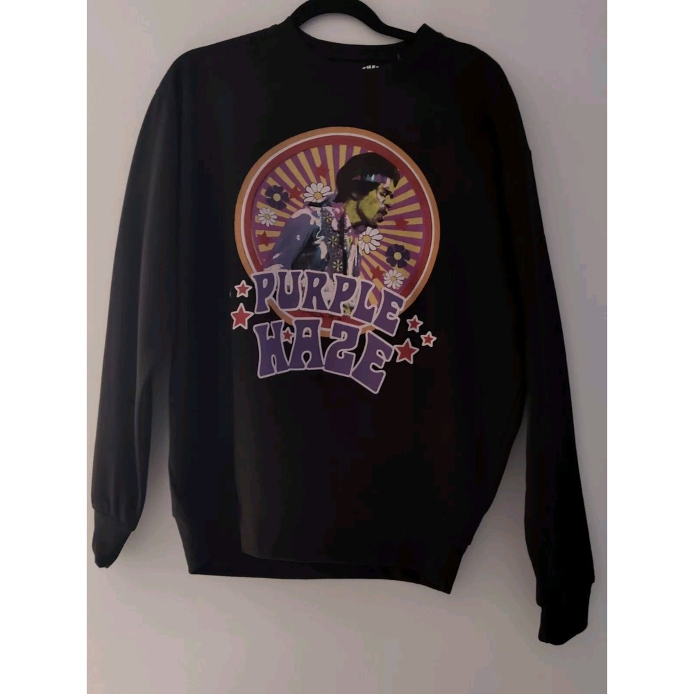 Authentic Jimi Hendrix Purple Haze Sweatshirt In Black‎ Size L